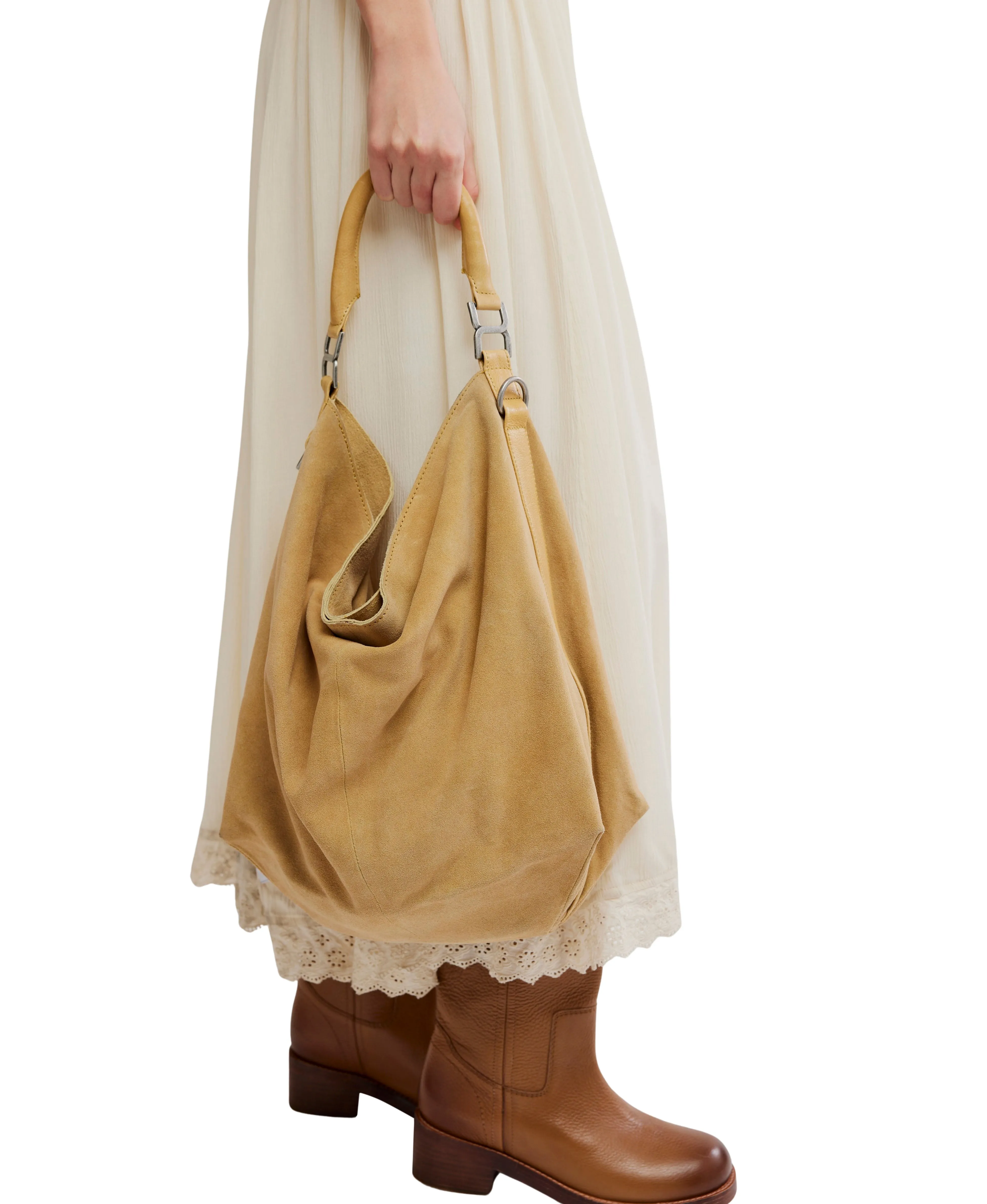 Free People Suzie Suede Slouch Tote - Harvest Gold sold by Maude product image thumbnail 4