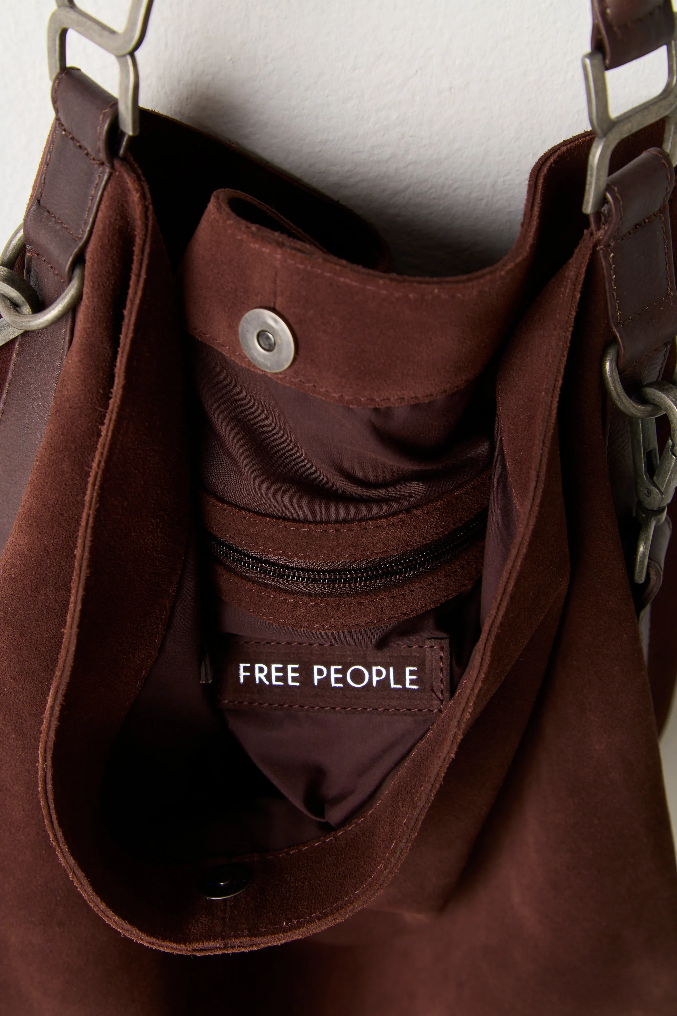 Free People Suzie Suede Slouch Tote - Espresso sold by Maude product image thumbnail 5