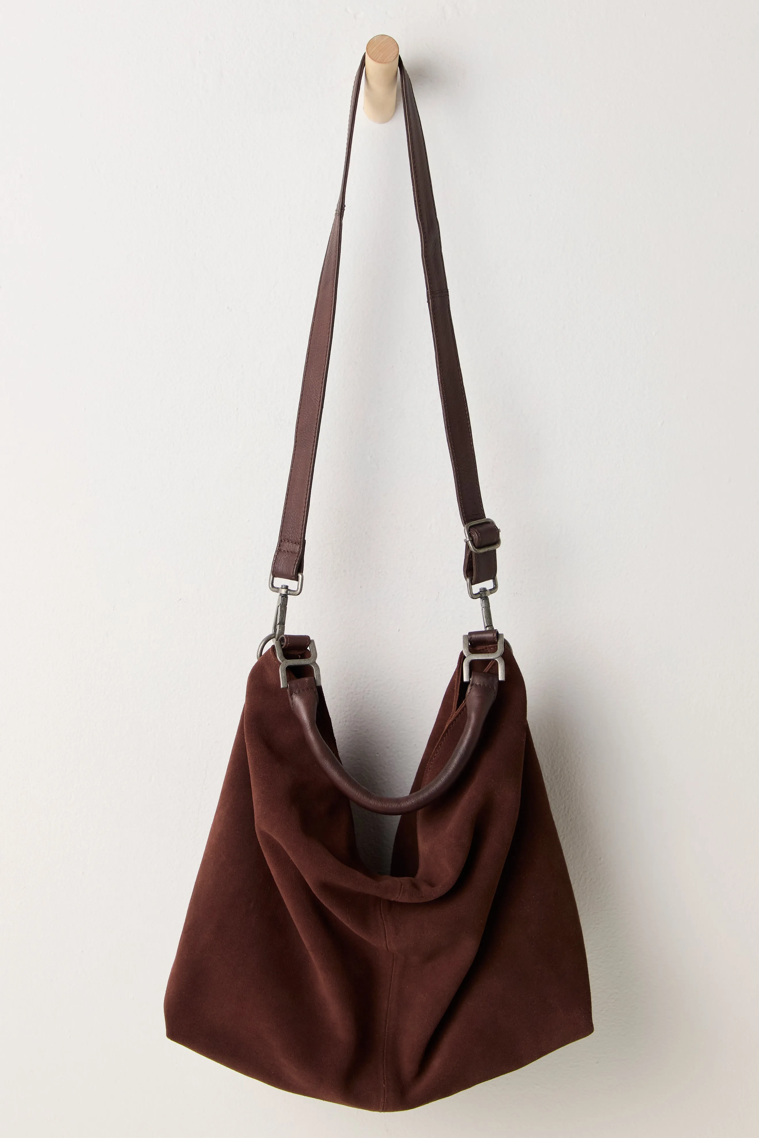 Free People Suzie Suede Slouch Tote - Espresso sold by Maude product image thumbnail 3