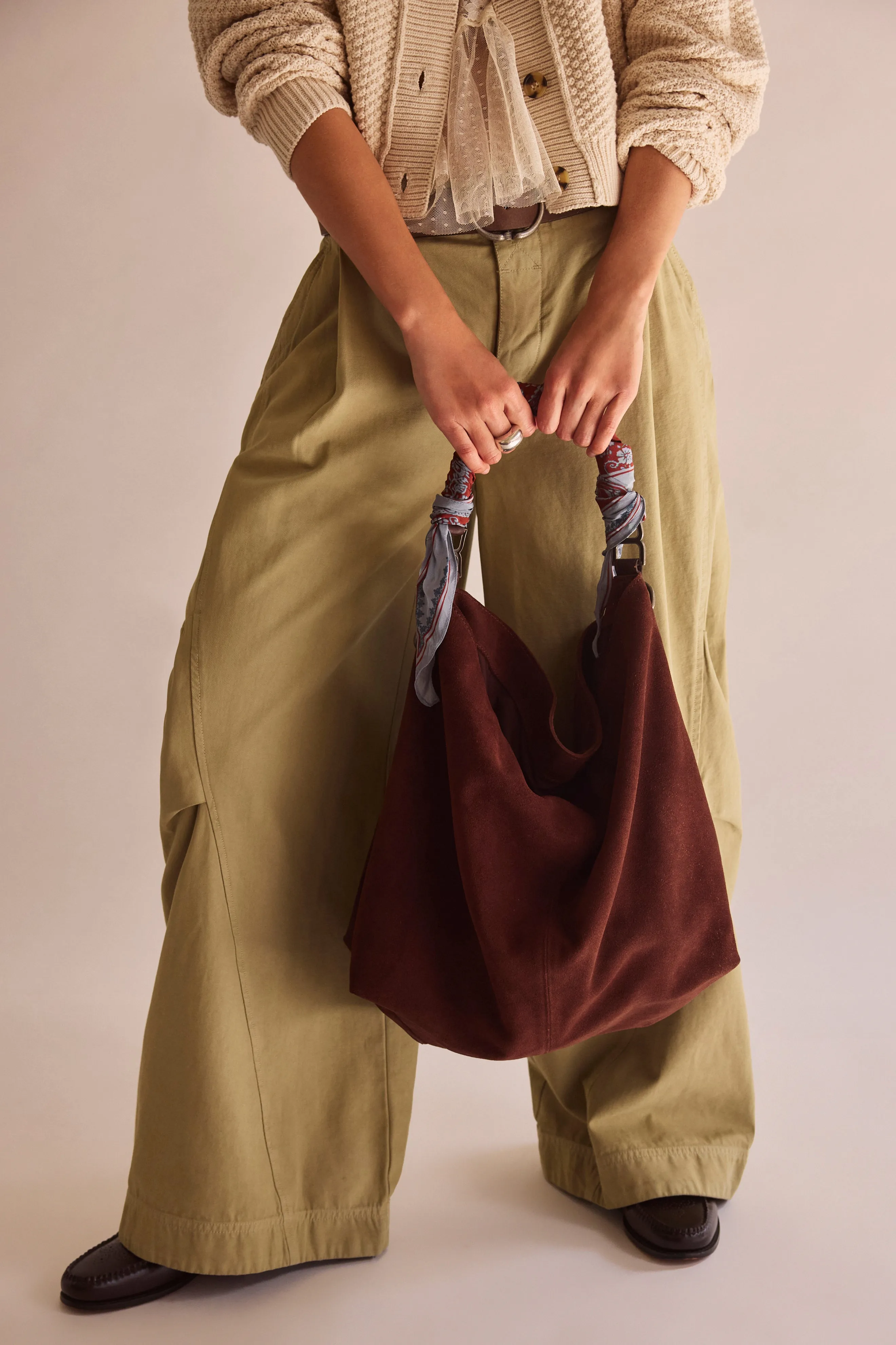 Free People Suzie Suede Slouch Tote - Espresso sold by Maude product image thumbnail 2