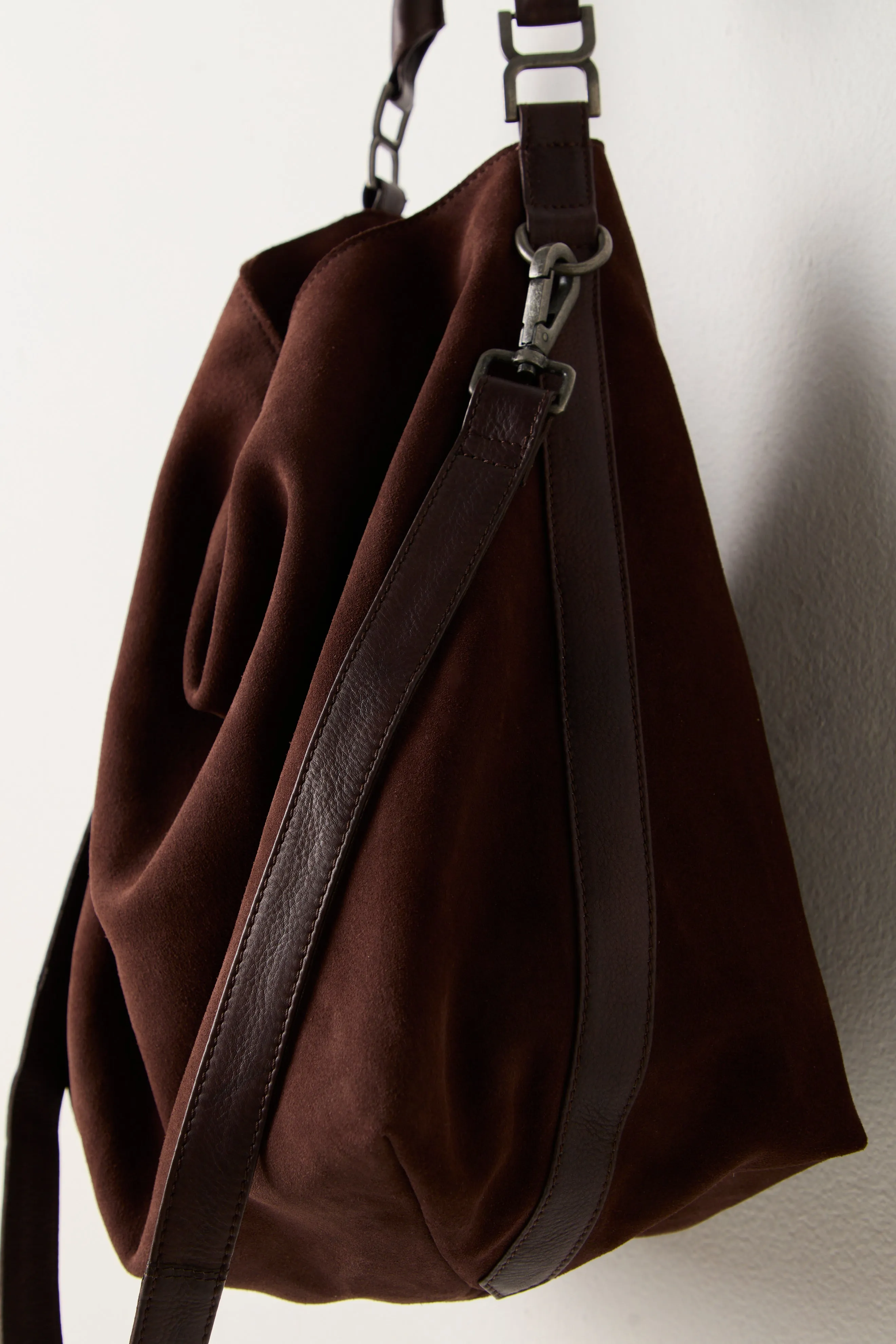Free People Suzie Suede Slouch Tote - Espresso sold by Maude product image thumbnail 4