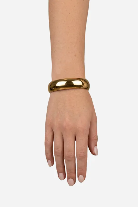 18K Plain Gold Bangle Bracelet made by Maude