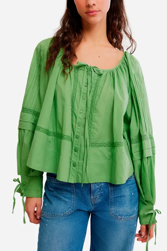 Free People La Lune Top - Jade made by Free People