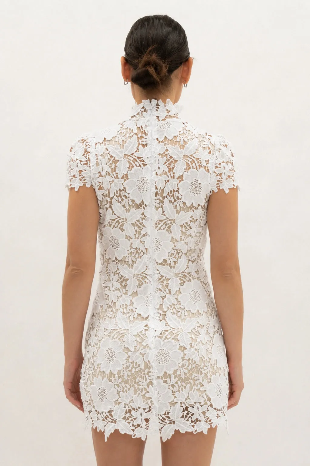 Cap Sleeve Lace Mini Dress - White sold by Maude product image thumbnail 4