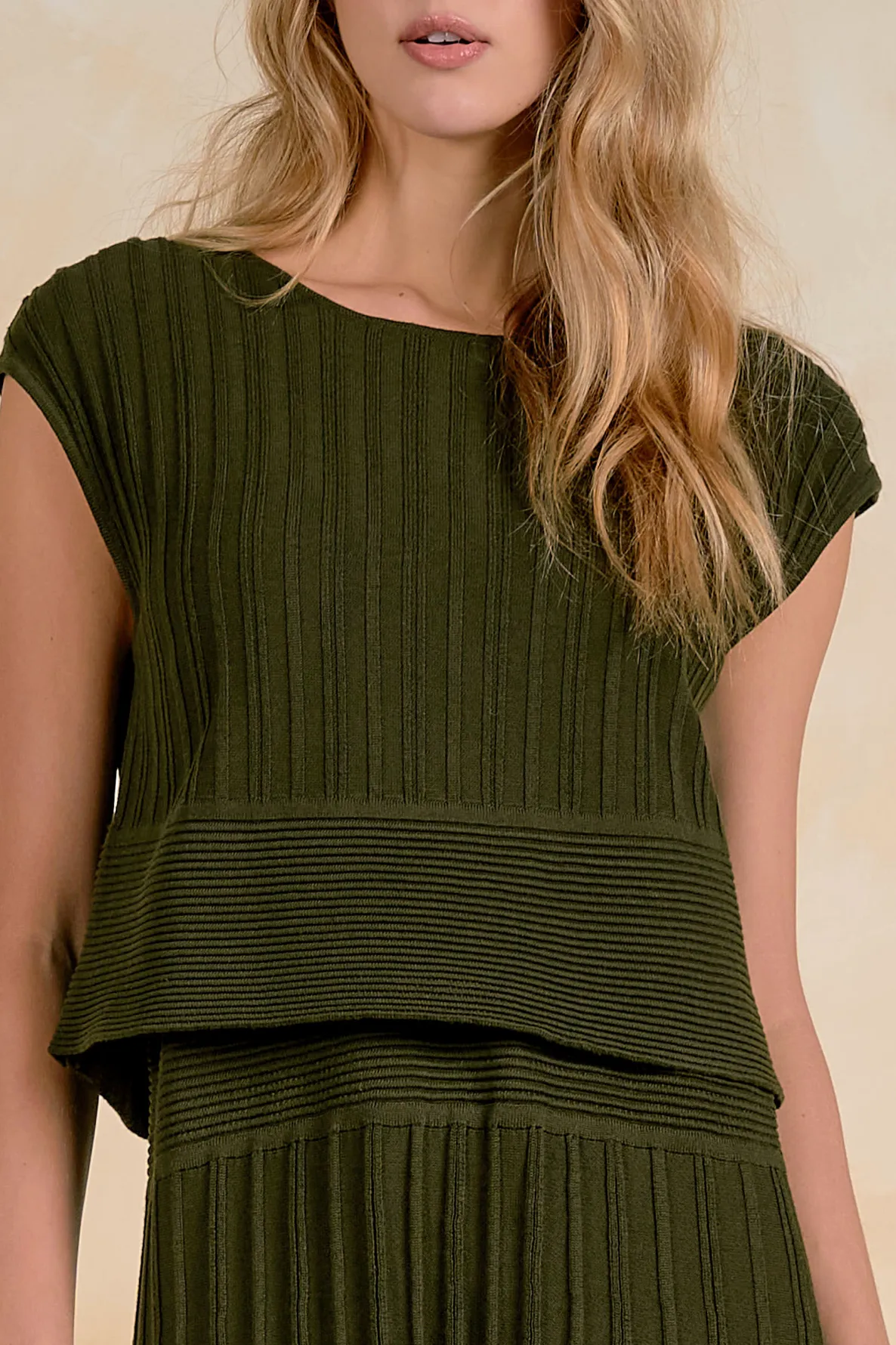 Amelia Knit Midi Dress - Olive sold by Maude product image thumbnail 3
