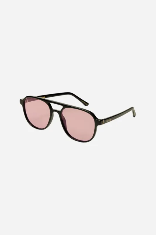 Z Supply - Tourist Sunglasses - Polished Black Pink made by Z Supply