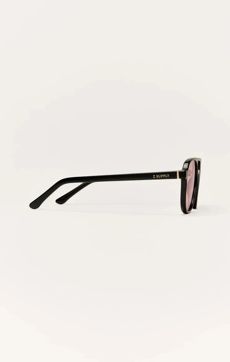 Z Supply - Tourist Sunglasses - Polished Black Pink sold by Maude product image thumbnail 4
