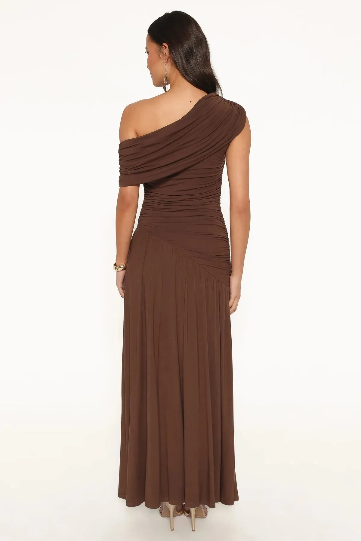 Petal & Pup - Sharmay Off Shoulder Maxi Dress - Brown sold by Maude product image thumbnail 5