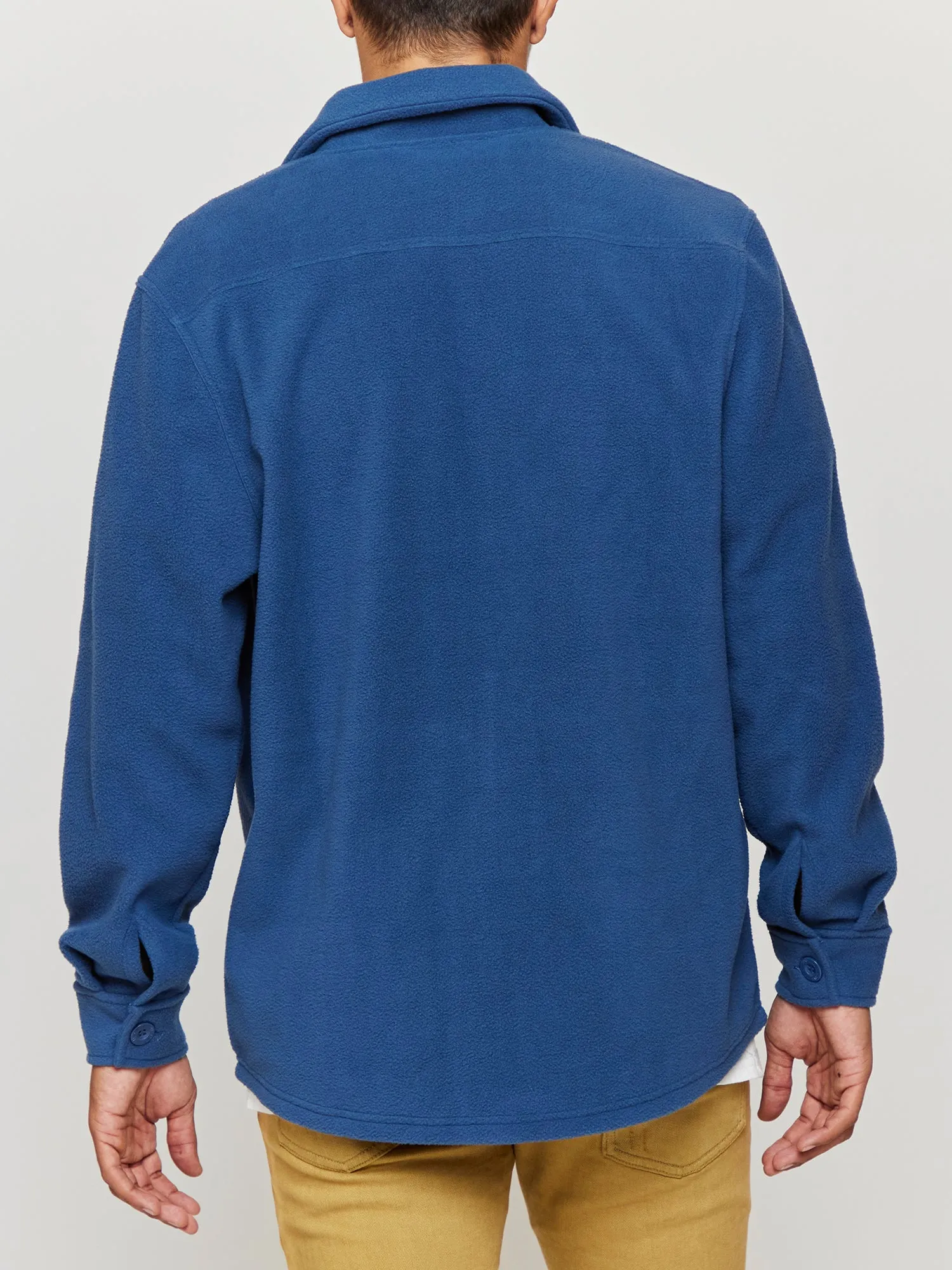 Polar Fleece Shacket in Indigo sold by Maui and Sons product image thumbnail 2