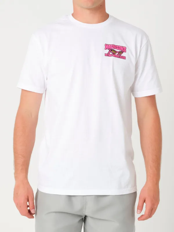 Jaws T-Shirt in White sold by Maui and Sons