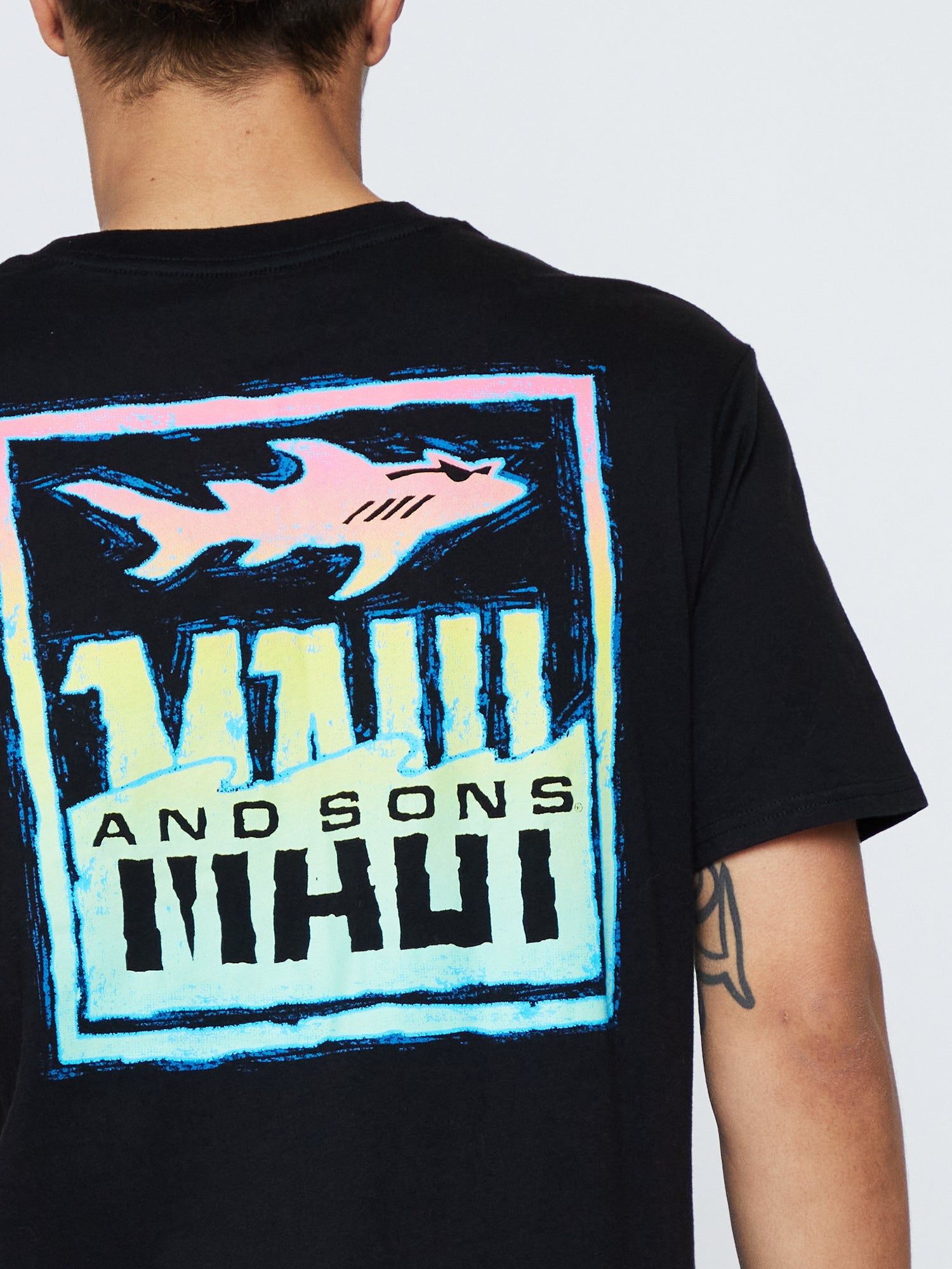 Shark Out of Water T-Shirt in Phantom sold by Maui and Sons product image thumbnail 3