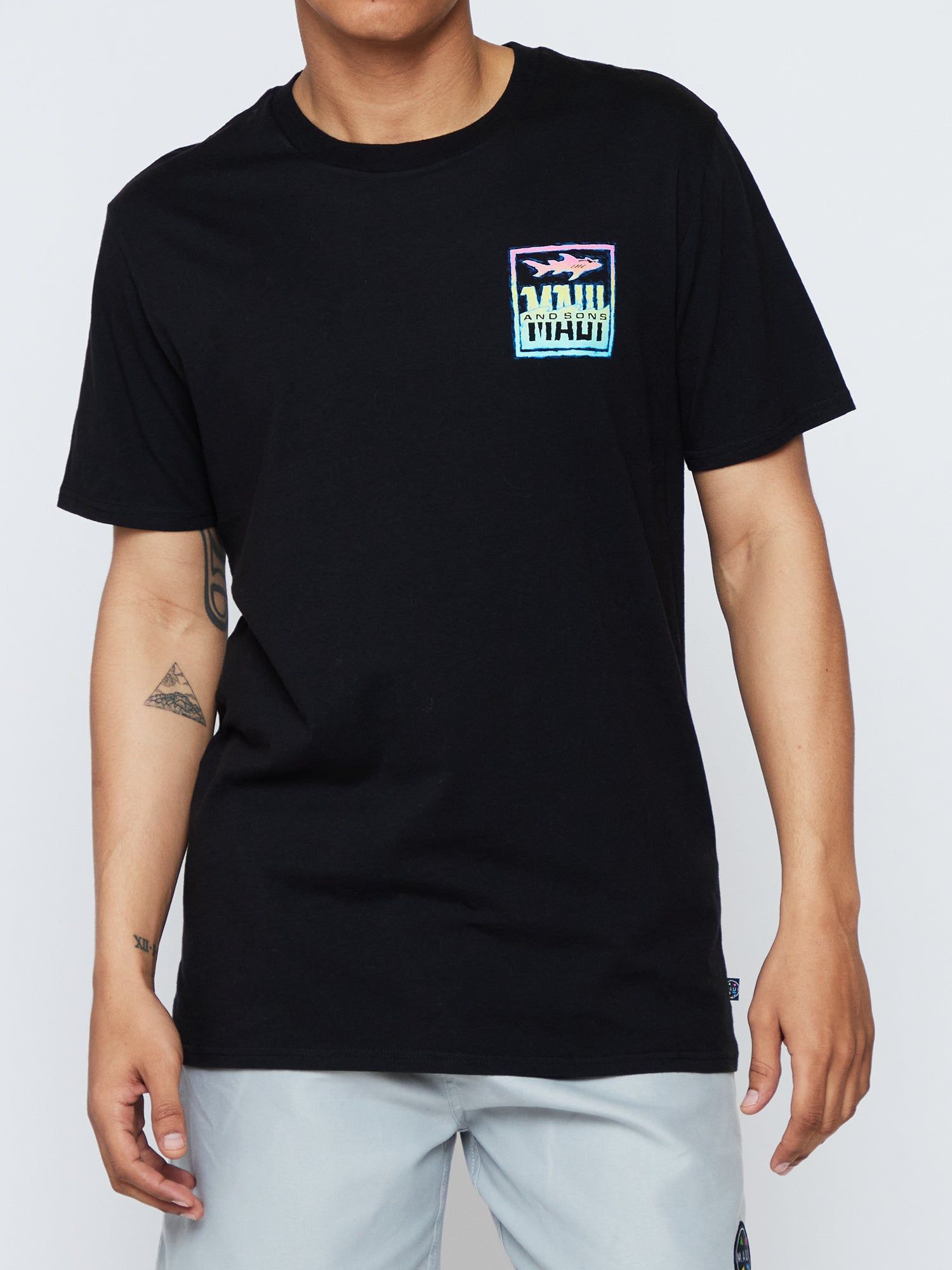 Shark Out of Water T-Shirt in Phantom sold by Maui and Sons