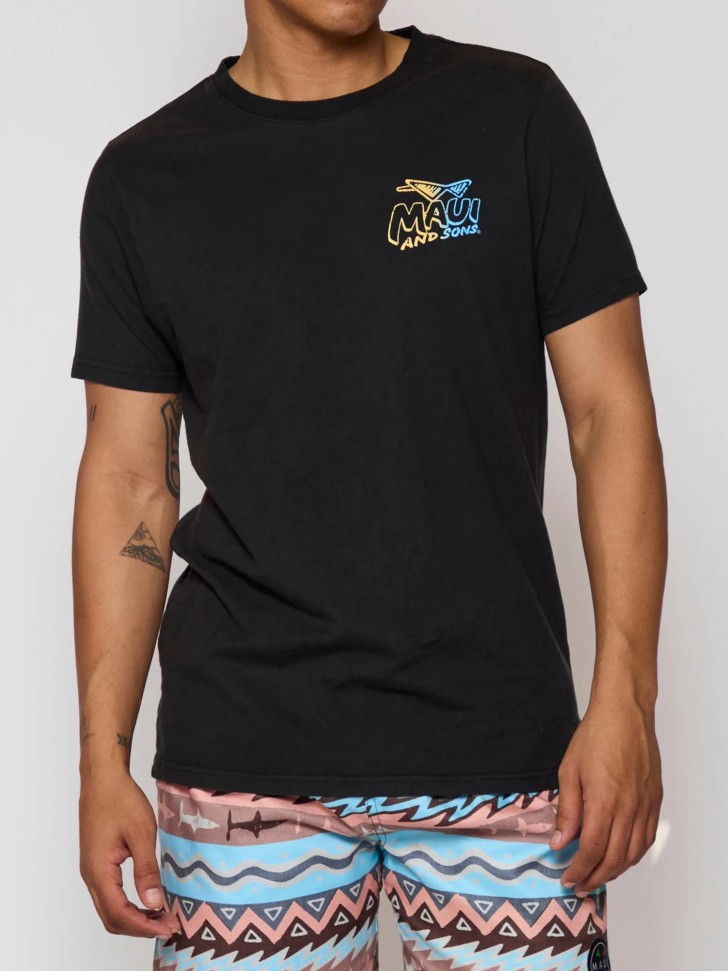 Sun & Surf T-Shirt in Black sold by Maui and Sons