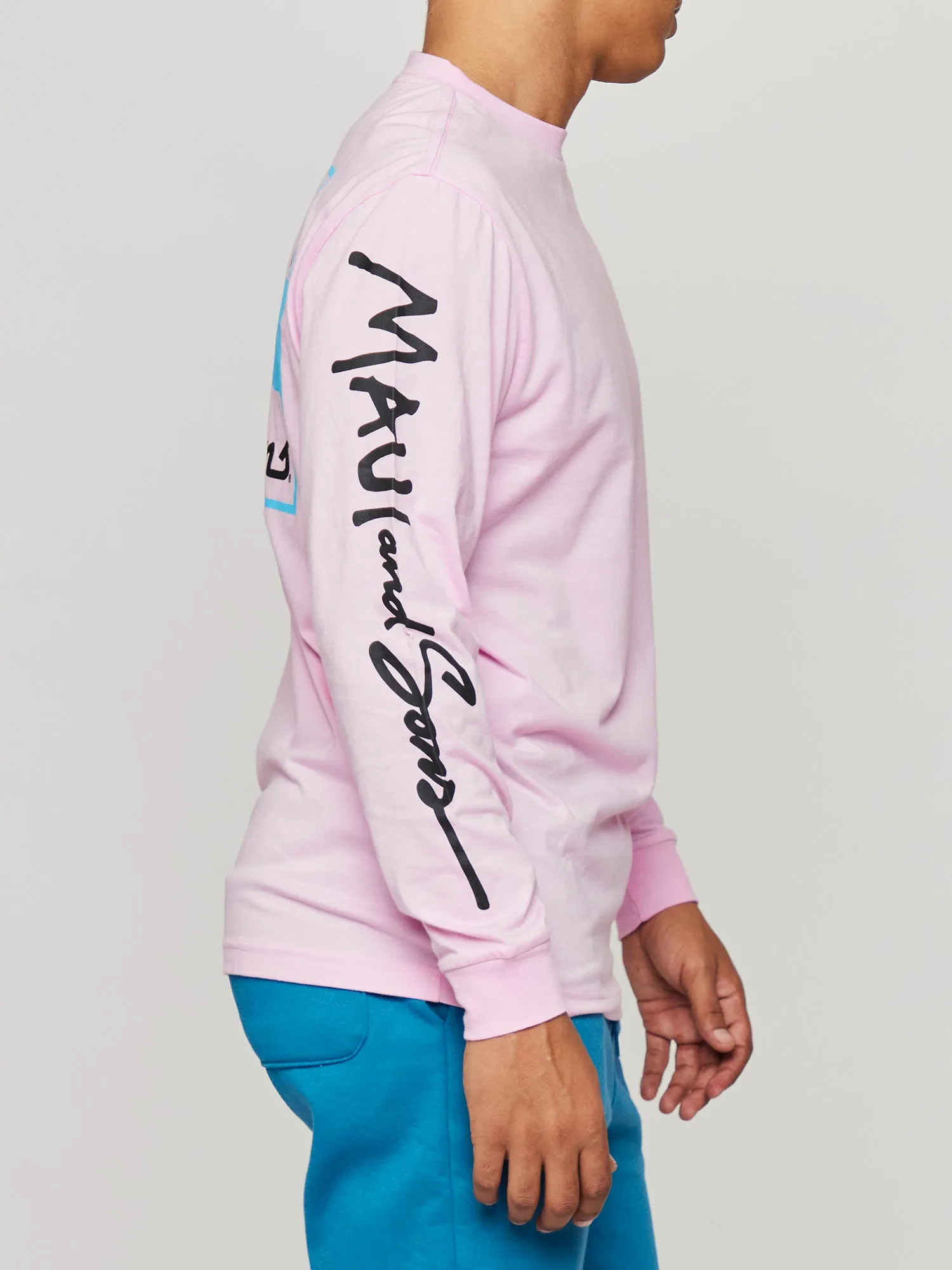 Classic Shark Logo Long Sleeve in Light Pink sold by Maui and Sons product image thumbnail 3