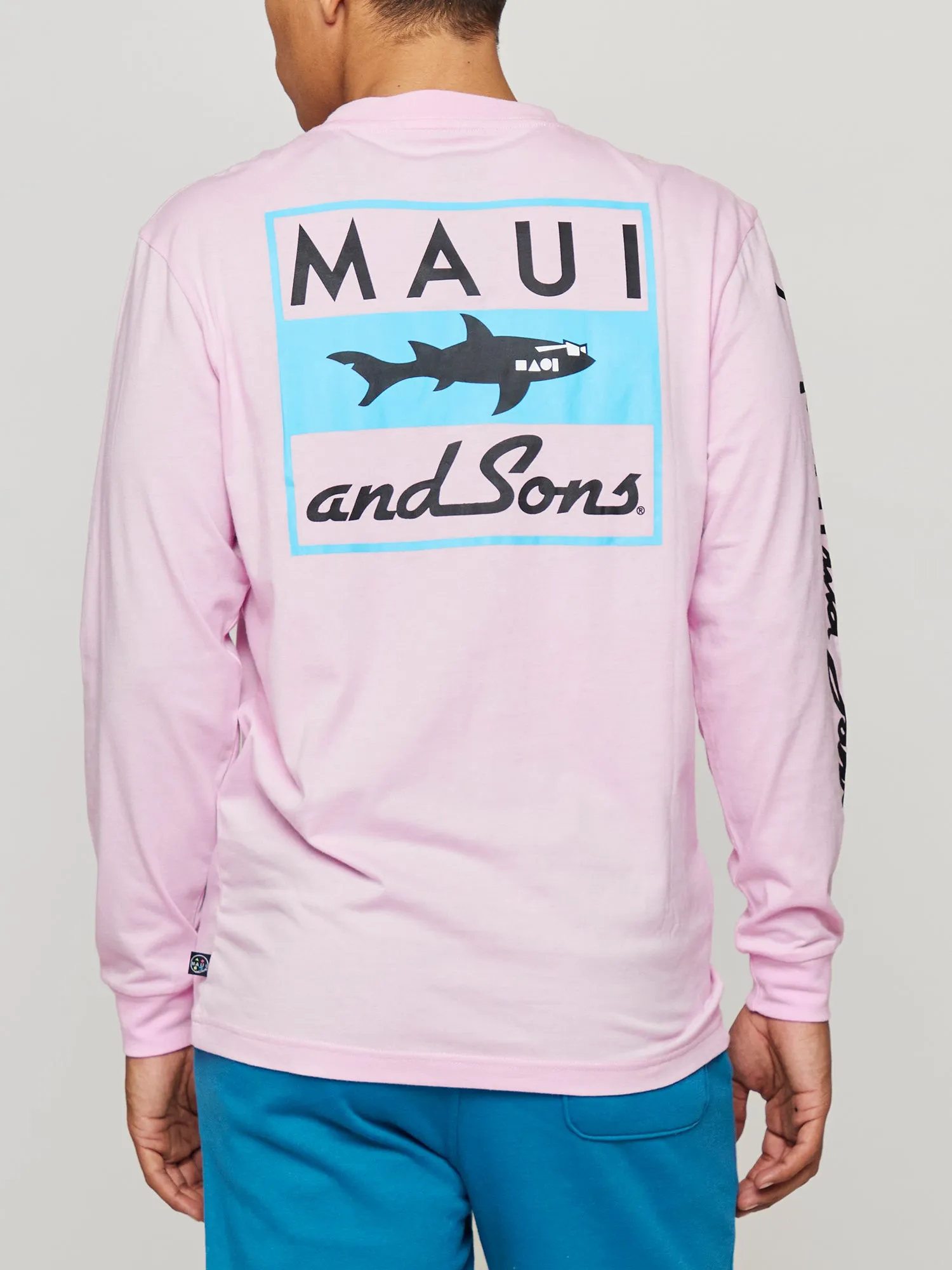 Classic Shark Logo Long Sleeve in Light Pink sold by Maui and Sons product image thumbnail 2