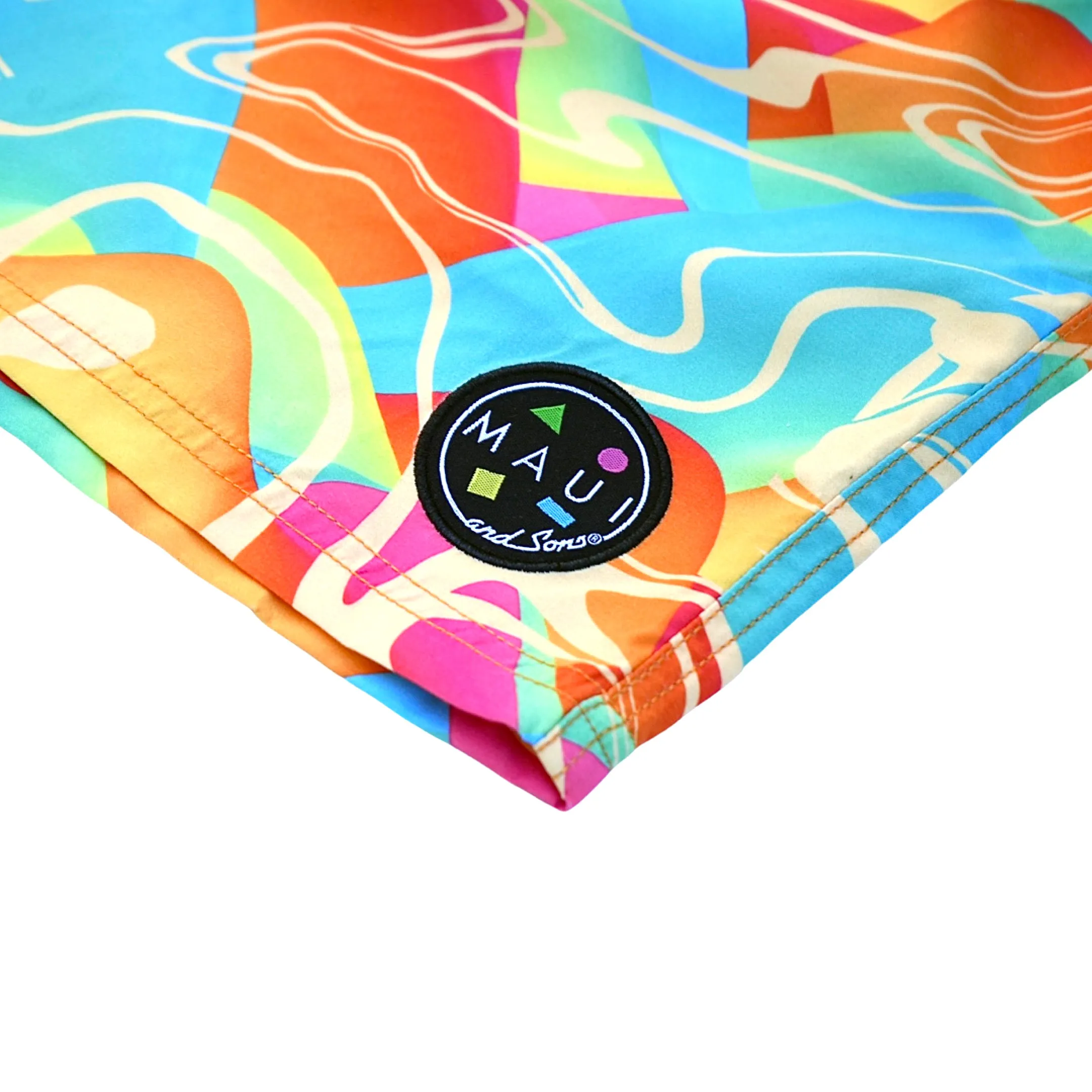 Psychedelic Pool Shorts in Yellow sold by Maui and Sons product image thumbnail 5