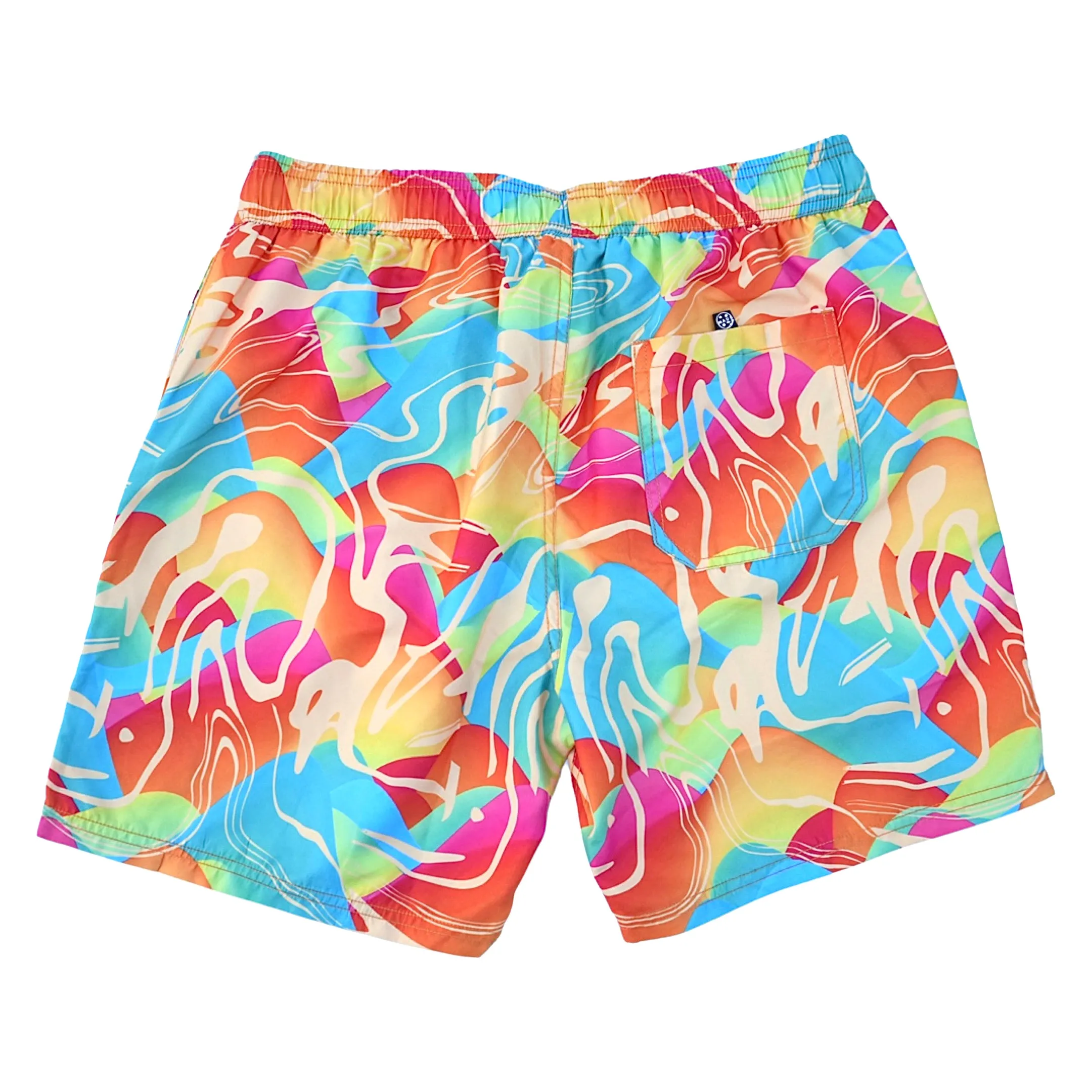 Psychedelic Pool Shorts in Yellow sold by Maui and Sons product image thumbnail 4