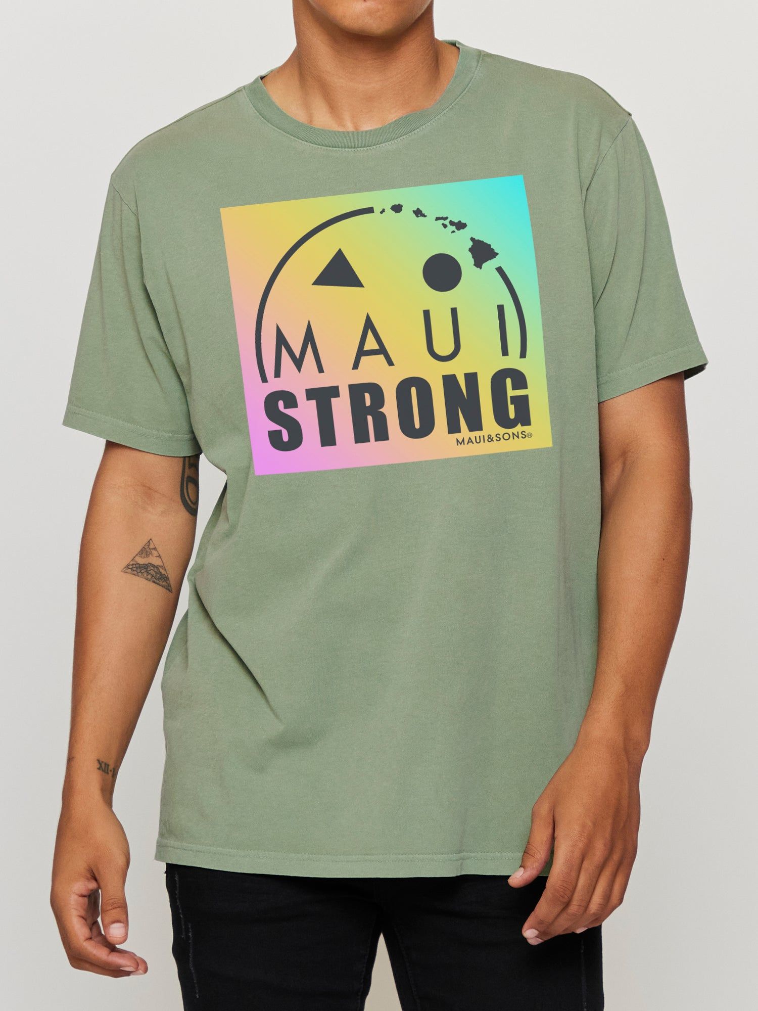 Maui Strong T-Shirt in Green sold by Maui and Sons