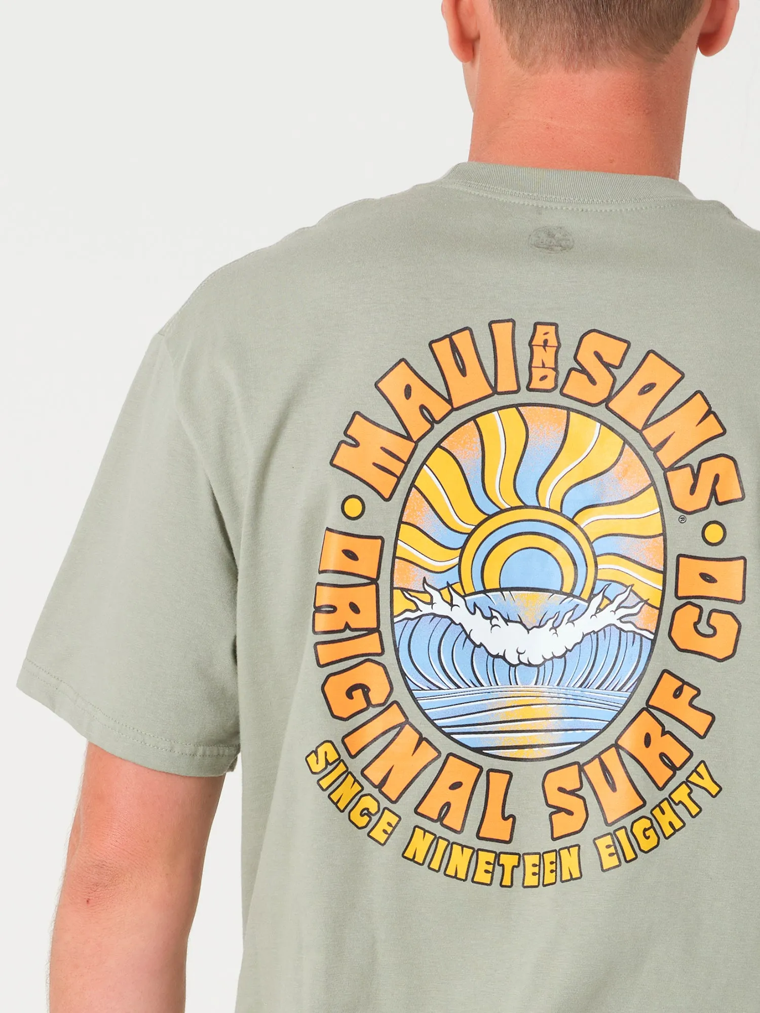 Rooster T-Shirt in Sage sold by Maui and Sons product image thumbnail 4