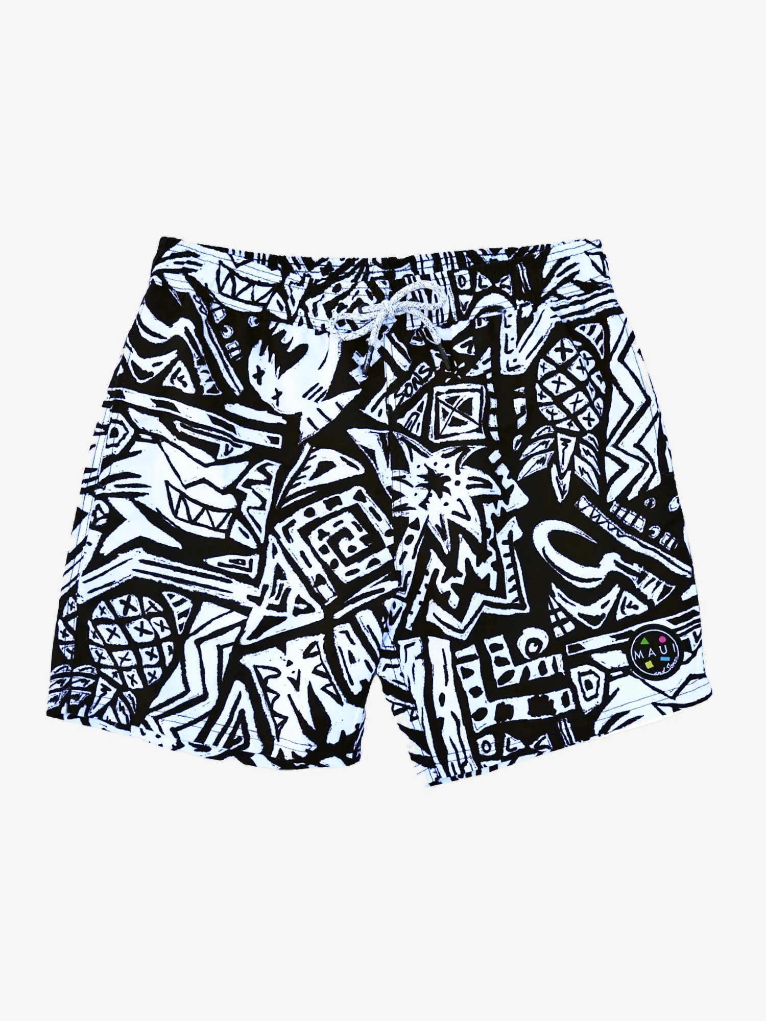 Block Party Pool Shorts in Black sold by Maui and Sons