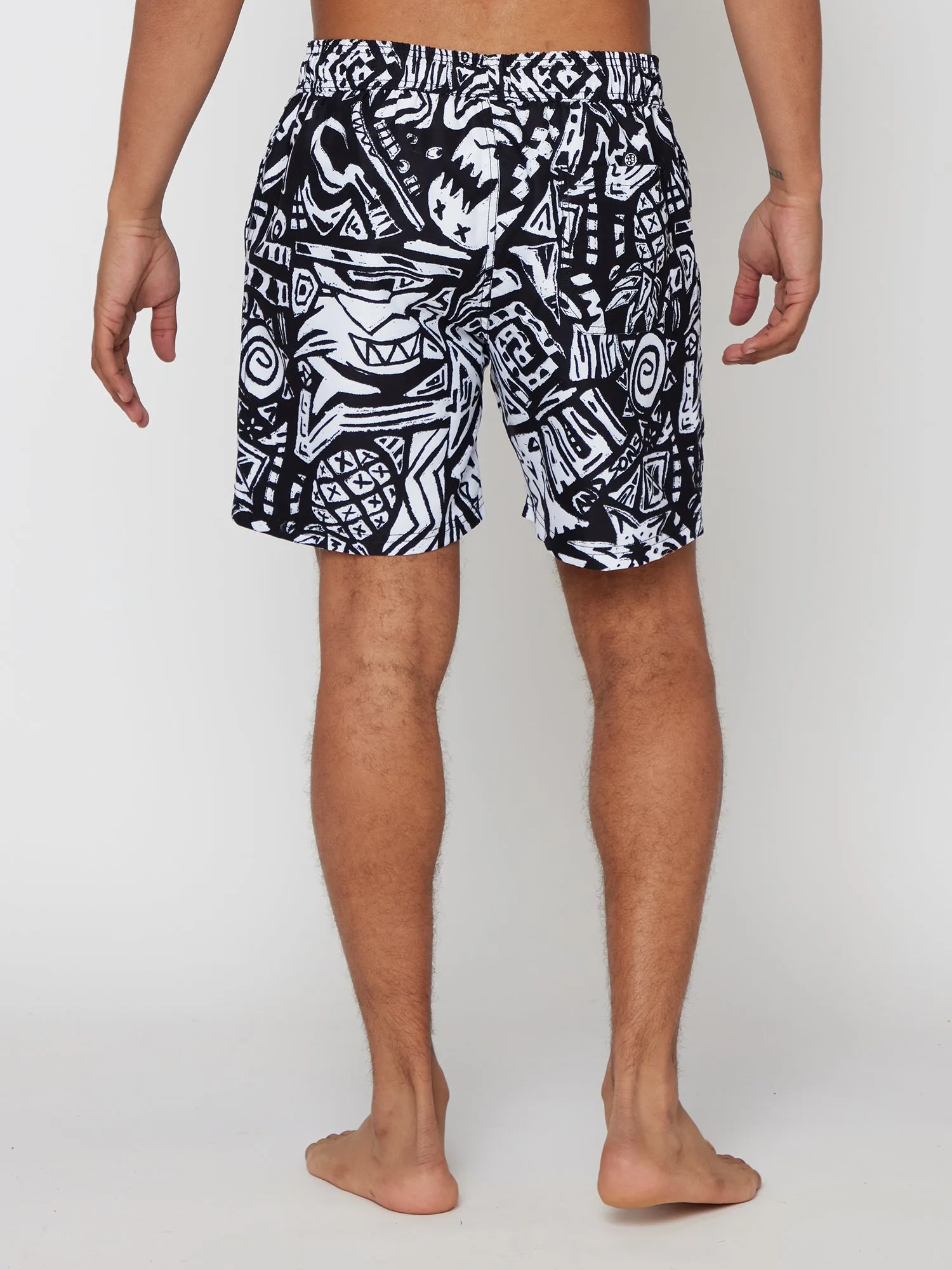 Block Party Pool Shorts in Black sold by Maui and Sons product image thumbnail 3