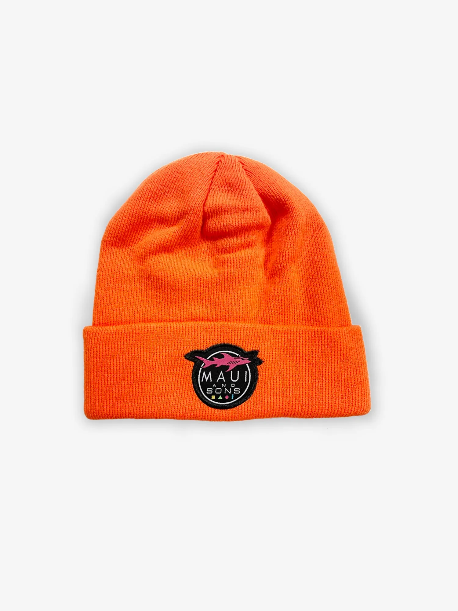 Maui Neon Orange Knit Beanie sold by Maui and Sons