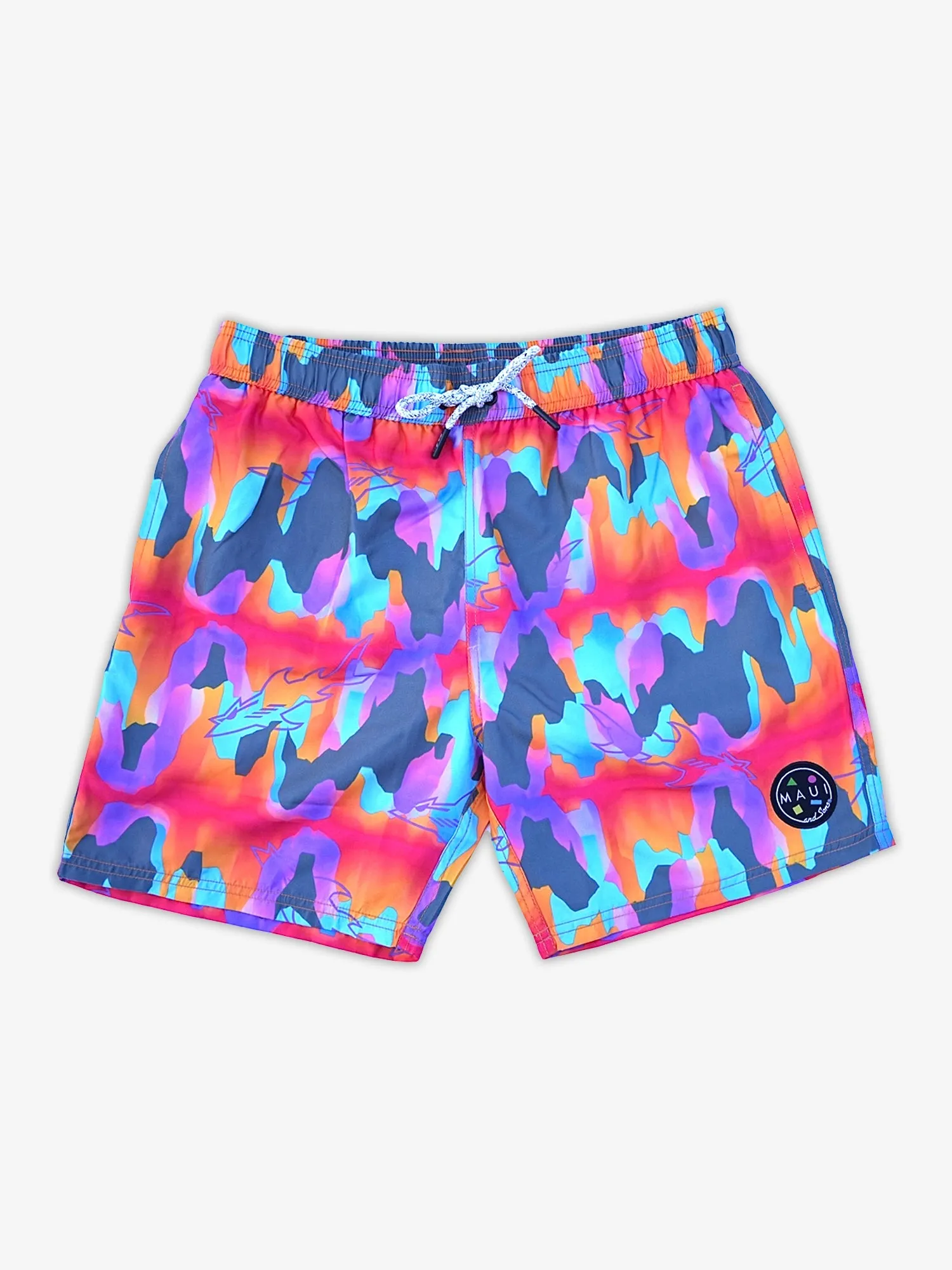 Volcanic Eruption Pool Shorts in Black sold by Maui and Sons