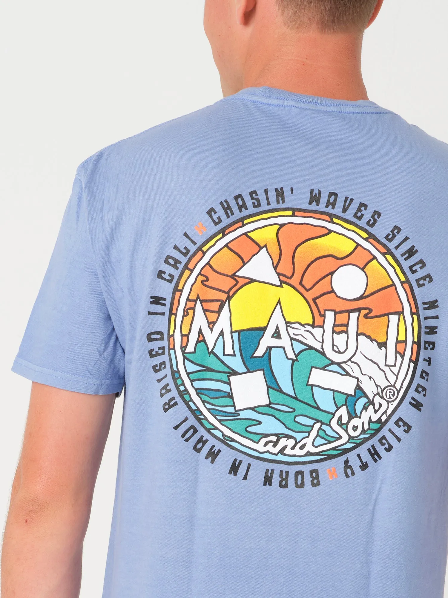 Chaser T-Shirt in Faded Denim sold by Maui and Sons product image thumbnail 4