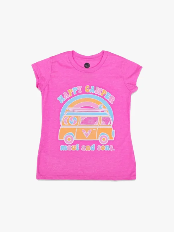 Girls Happy Camper T-Shirt sold by Maui and Sons