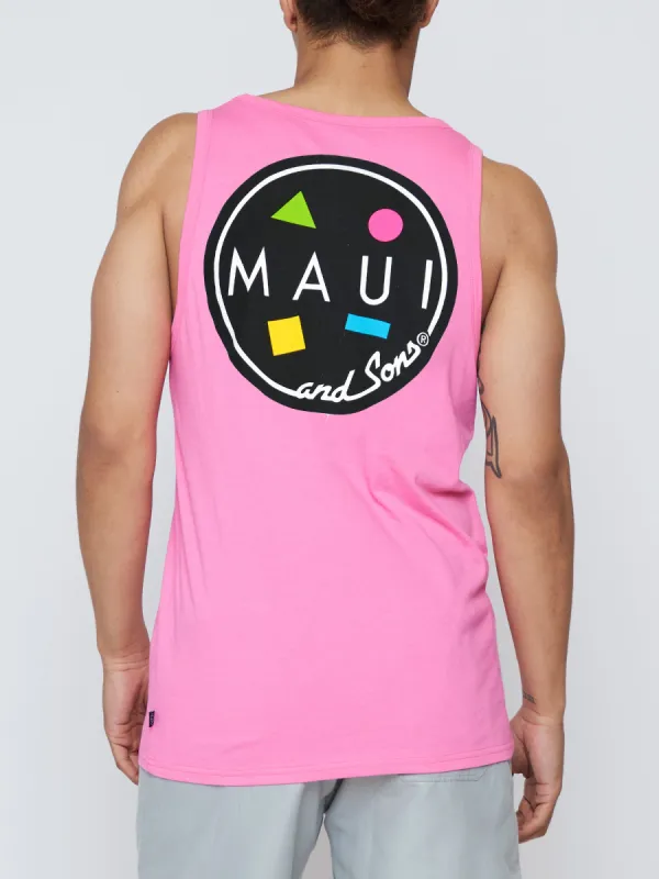 Classic Neon Color Cookie Logo Tank Top Multi Colors sold by Maui and Sons