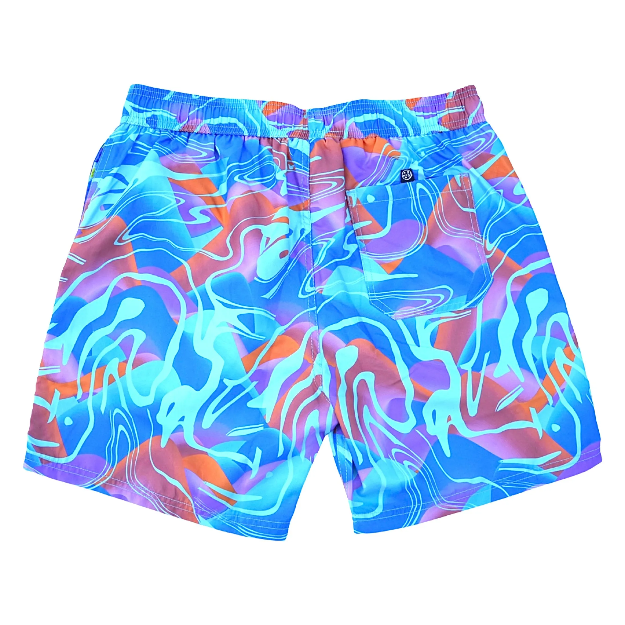 Psychedelic Pool Shorts in Blue sold by Maui and Sons product image thumbnail 5