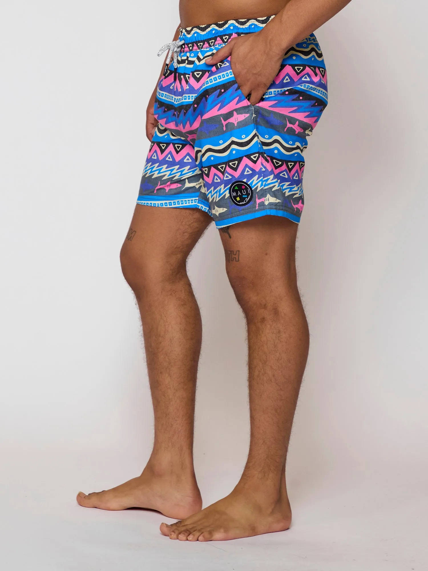 Stoker Pool Shorts in Blue sold by Maui and Sons product image thumbnail 4