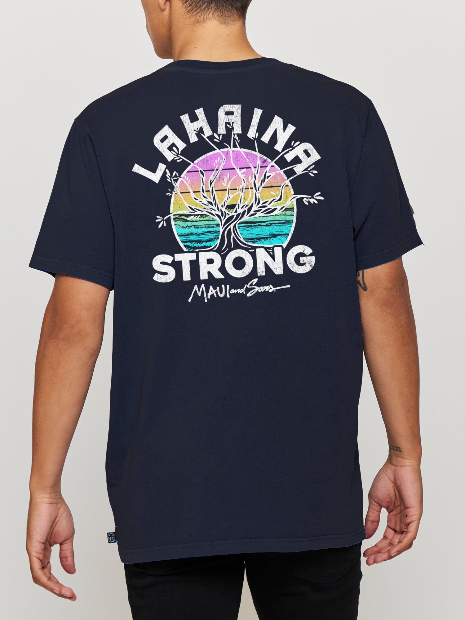 Lahaina Strong T-Shirt in Harbor Blue sold by Maui and Sons product image thumbnail 2
