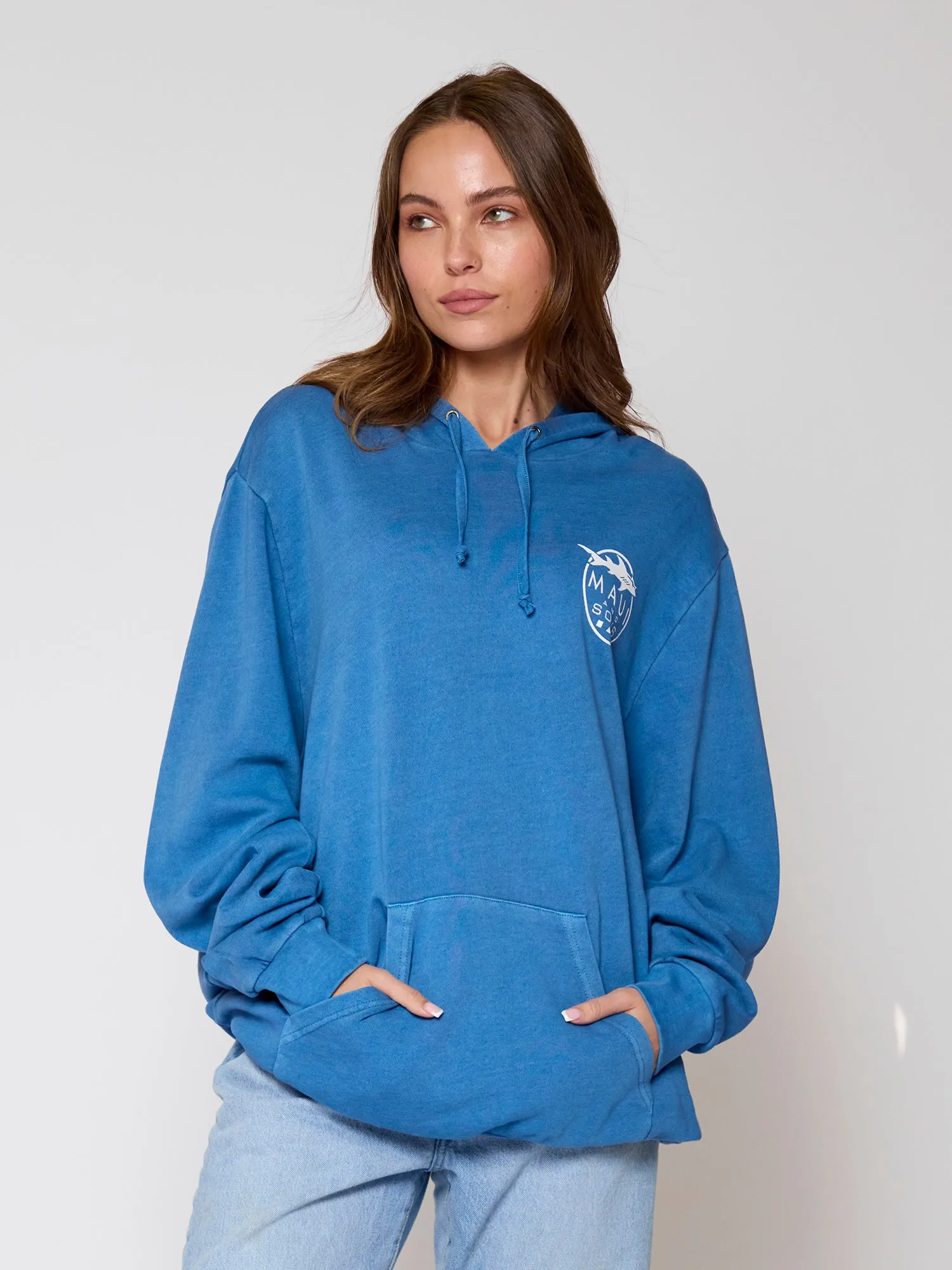 100% Cotton Terry Shark Logo Unisex Hoodie sold by Maui and Sons product image thumbnail 5