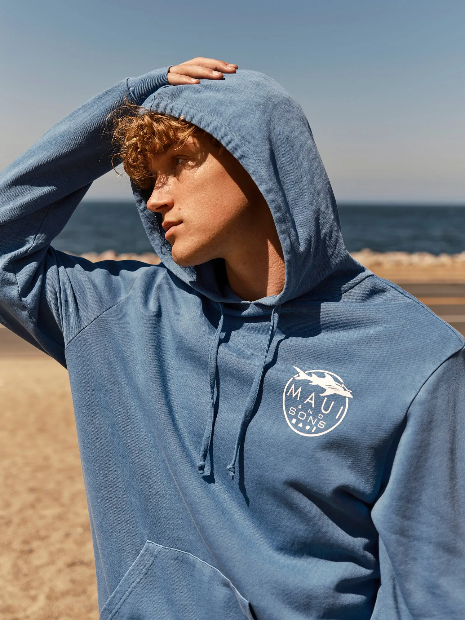 100% Cotton Terry Shark Logo Unisex Hoodie sold by Maui and Sons product image thumbnail 4