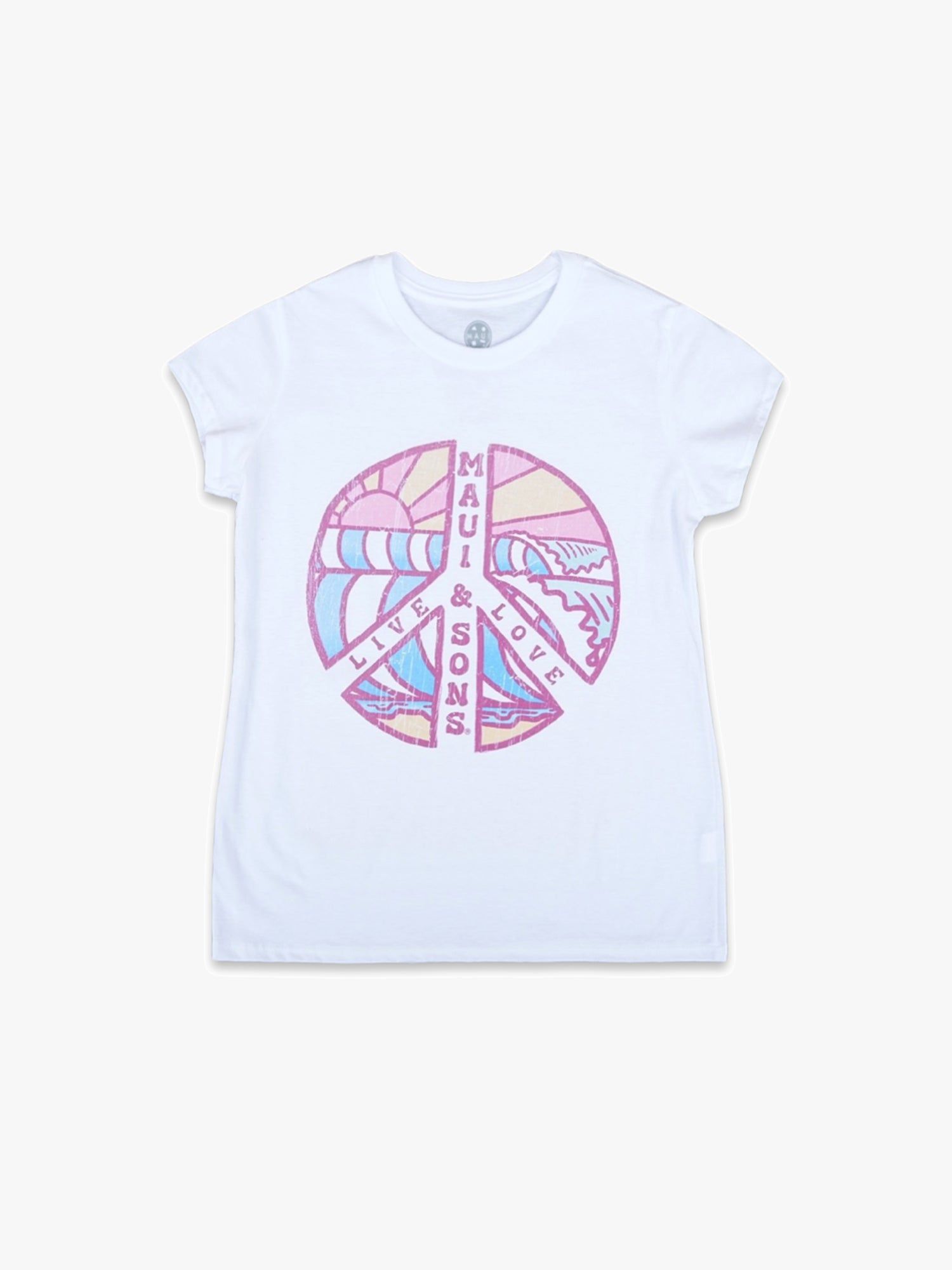 Girls Peace Wave T-Shirt sold by Maui and Sons