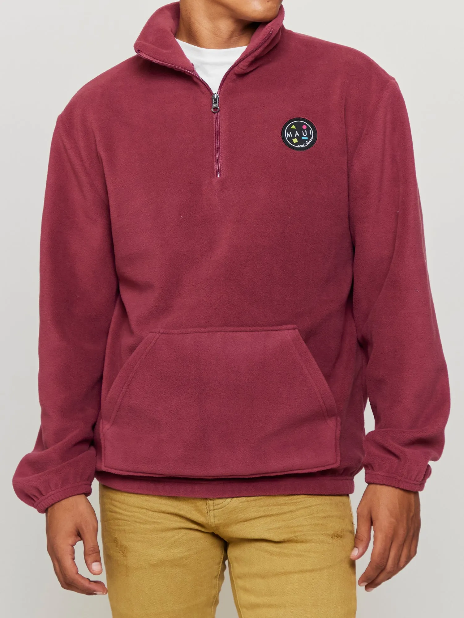 Layover Polar Fleece in Dark Rose sold by Maui and Sons