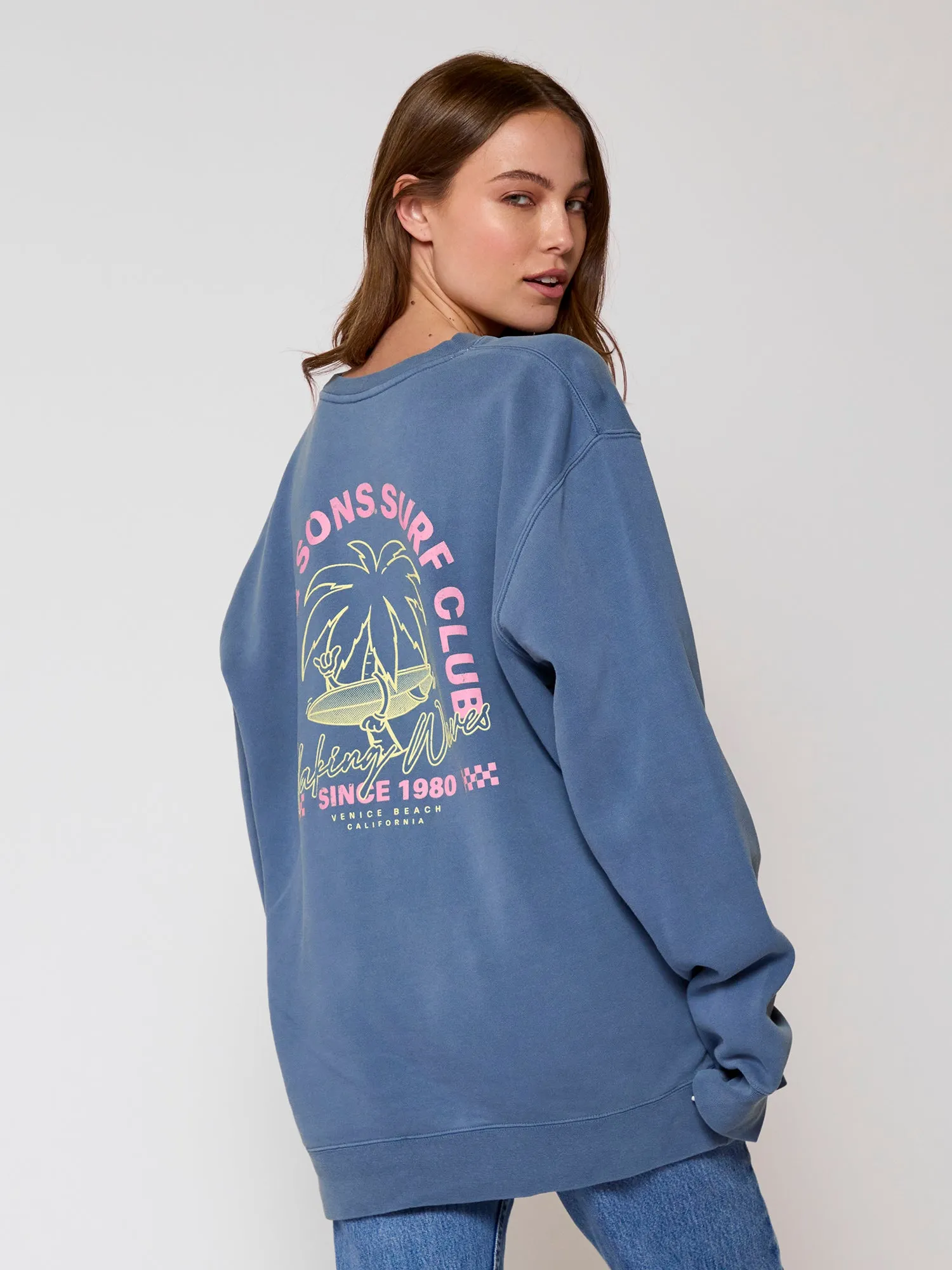 Making Waves Fleece Crew Neck sold by Maui and Sons