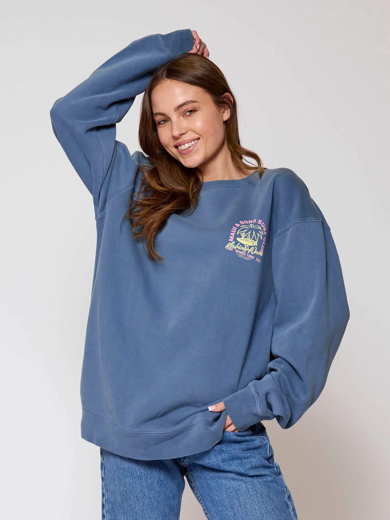 Making Waves Fleece Crew Neck sold by Maui and Sons product image thumbnail 4