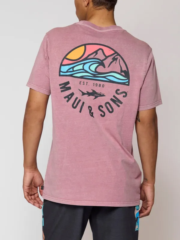All Season Unisex T-Shirt in Foxglove sold by Maui and Sons
