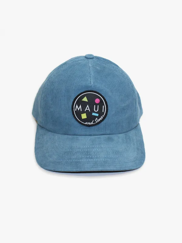 Cookie Logo Corduroy Hat in Deep Blue sold by Maui and Sons