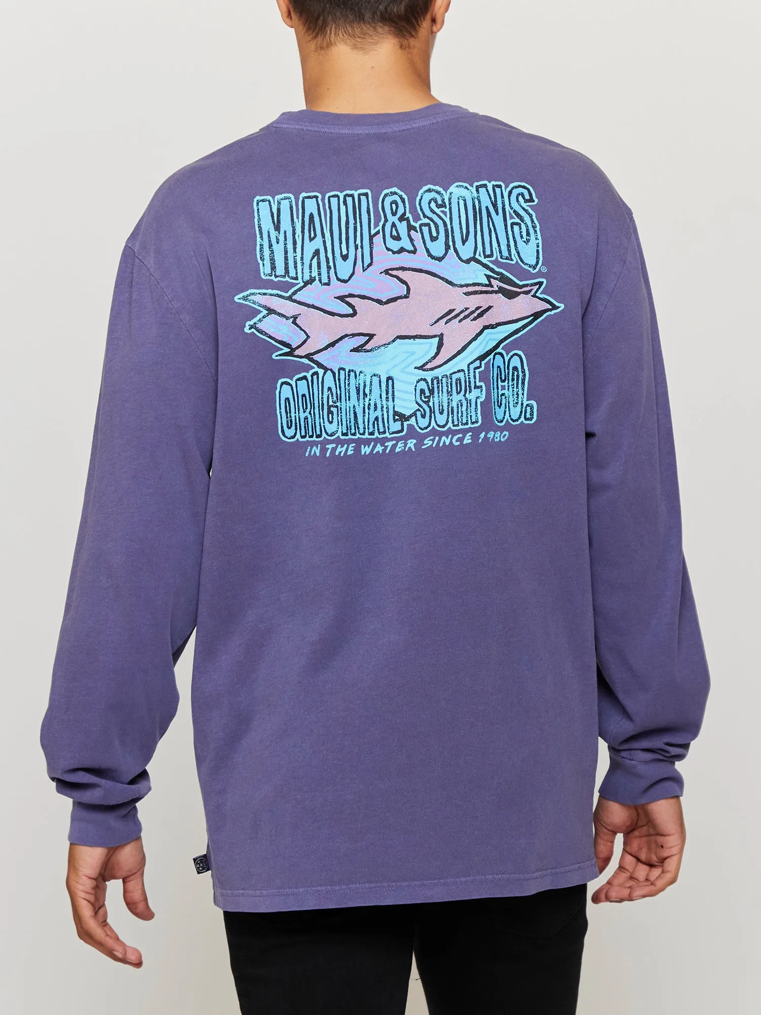 Shark Surf Co. Unisex Long Sleeve sold by Maui and Sons product image thumbnail 2