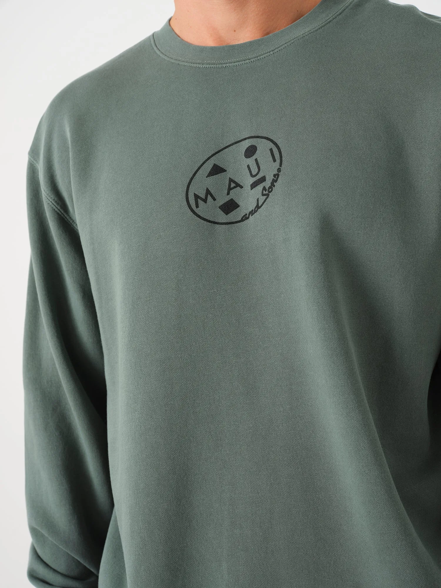 Retro Cookie Crew Neck in Alpine Green sold by Maui and Sons product image thumbnail 3