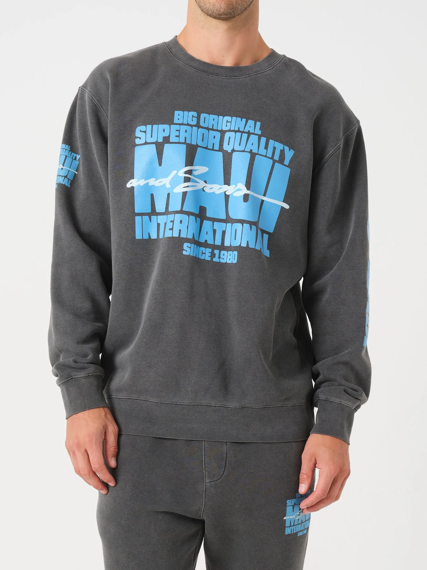 Original Crew Neck in Black sold by Maui and Sons