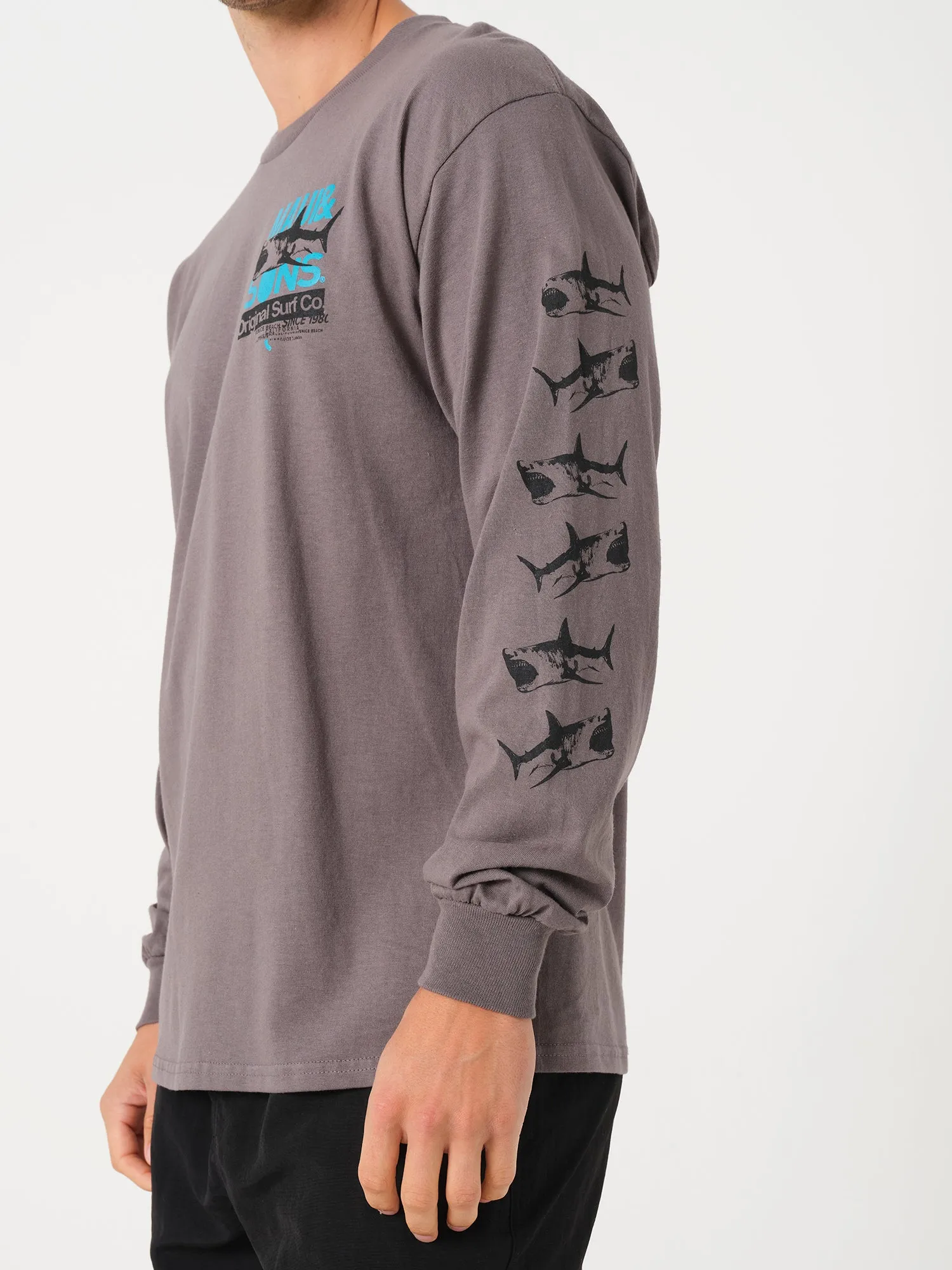 Teef Long Sleeve in Charcoal sold by Maui and Sons product image thumbnail 4