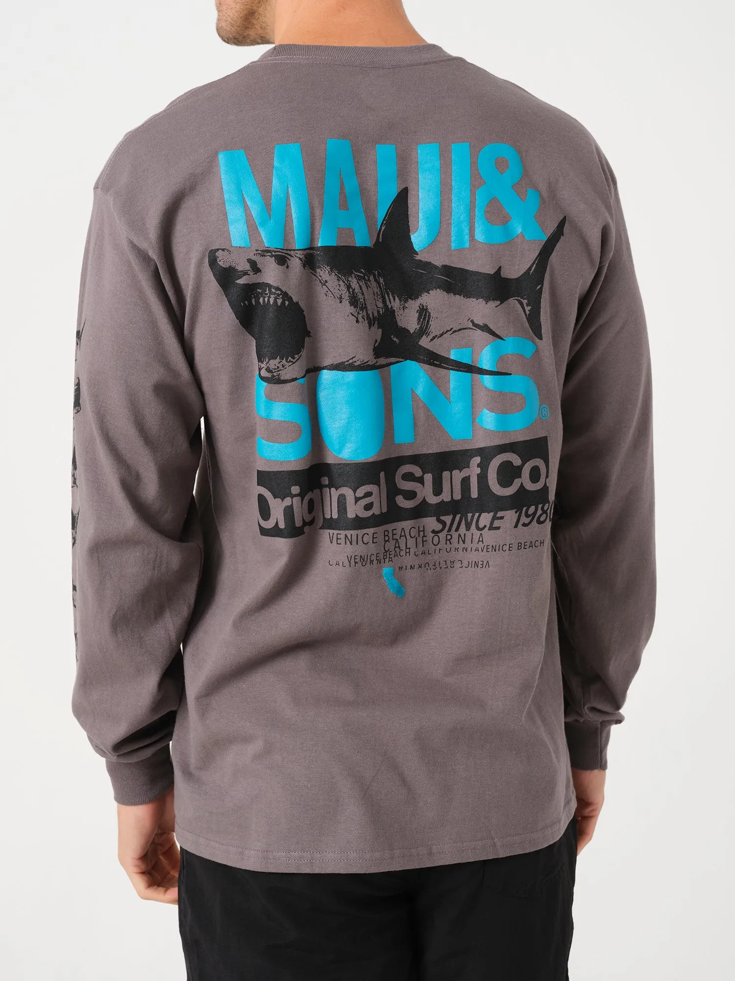 Teef Long Sleeve in Charcoal sold by Maui and Sons product image thumbnail 2