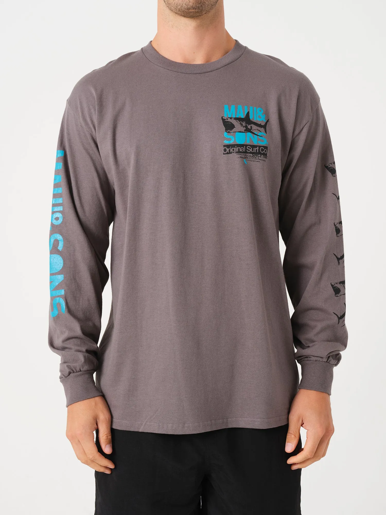 Teef Long Sleeve in Charcoal sold by Maui and Sons