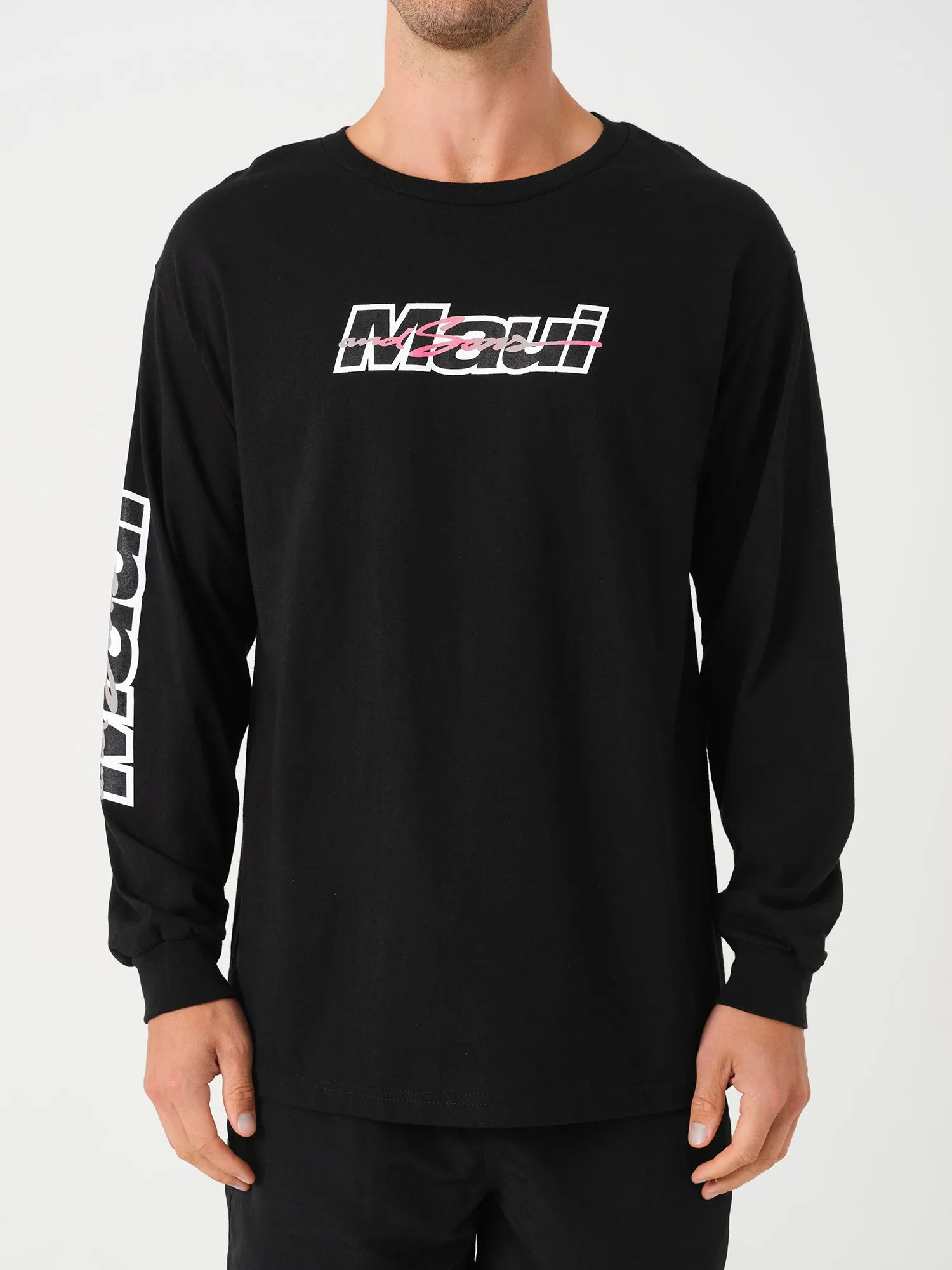 Speed Long Sleeve in Black sold by Maui and Sons