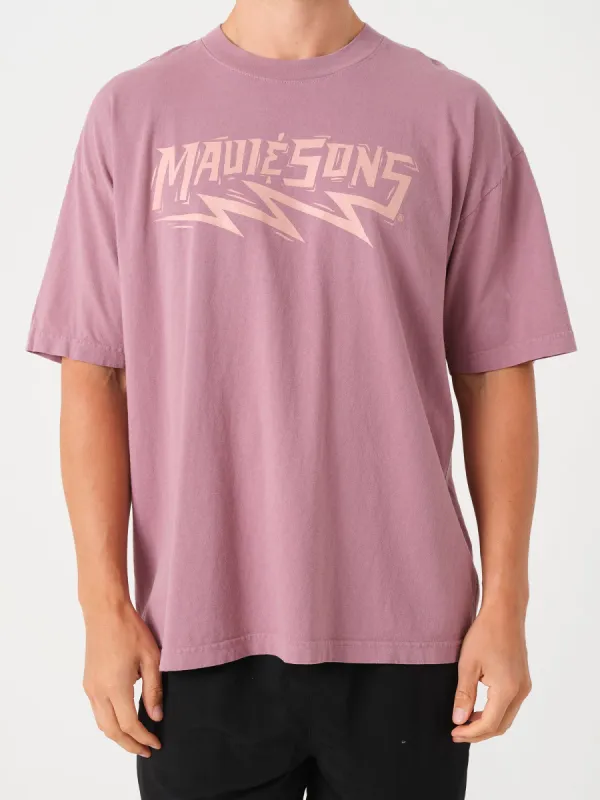 Shocker T-Shirt in Mauve sold by Maui and Sons