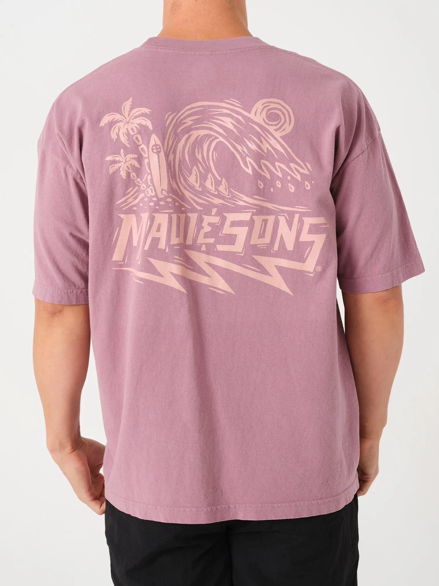 Shocker T-Shirt in Mauve sold by Maui and Sons product image thumbnail 2